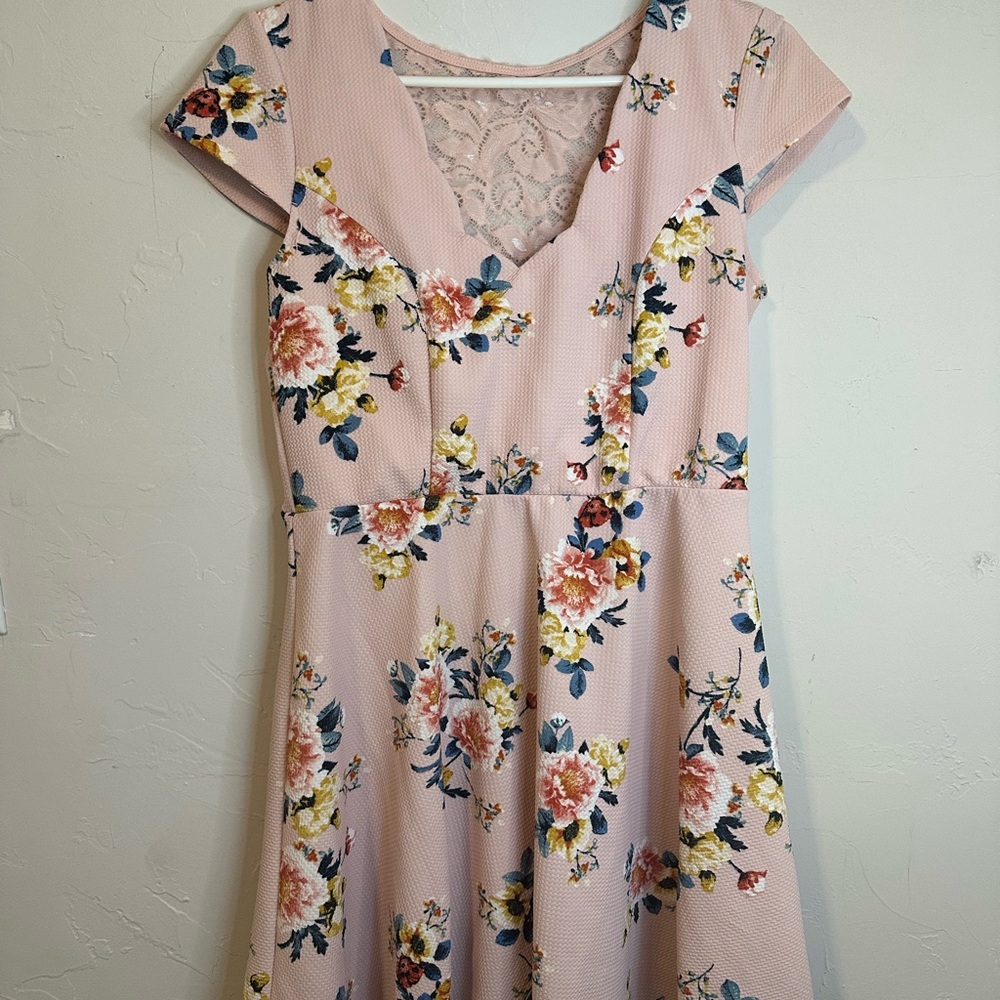 Floral Pink Mini Dress